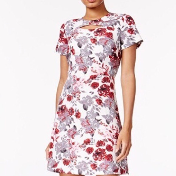 Kensie Dresses & Skirts - Kensie | Floral Cutout Print Dress - E95